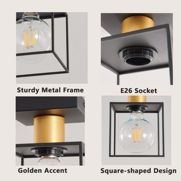 Kimbler Semi Flush Mount Kitchen Pendent Light[No Bulb][Unable to ship on weekends, please place orders with caution]