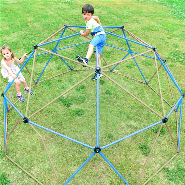 Kids Climbing Dome Tower - 12 ft Jungle Gym Geometric Playground Dome Climber Monkey Bars Play Center, Rust & UV Resistant Steel Supporting 1000 LBS