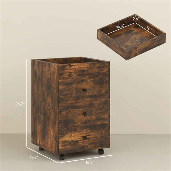 Bathroom Storage Cabinet-Brown (Swiship-Ship)（Prohibited by WalMart）