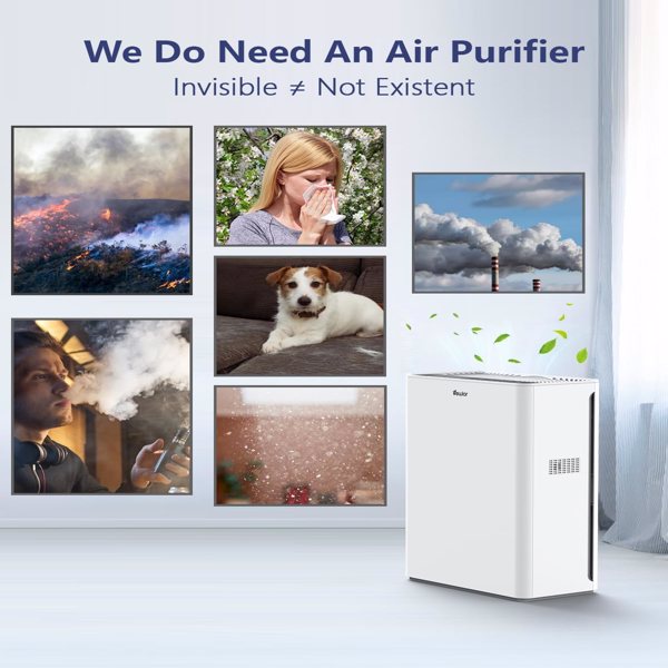 VEWIOR Air Purifiers For Home Large Room Up To 1730 sqft  H13 HEPA Air Purifiers Filter With Fragrance Sponge Timer Cover,15 DB Quiet Air Cleaner For Smell Smoke Pollen（Banned by Amazon）