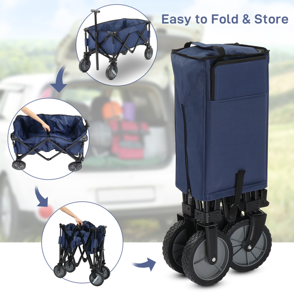 Collapsible Outdoor Wagon Blue