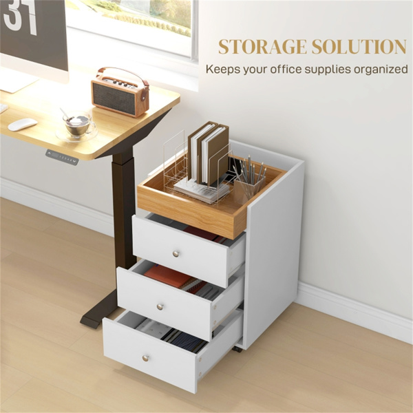 Bathroom Storage Cabinet-White (Swiship-Ship)（Prohibited by WalMart）