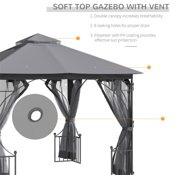 Patio Gazebo -Dark Gray