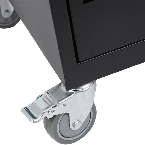 Mobile Charging Cart and Cabinet for Tablets Laptops 30-Device With Combination Lock--Black