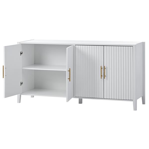 Accent Storage Cabinet Sideboard Wooden Cabinet with Metal Handles for Hallway, Entryway, Living Room