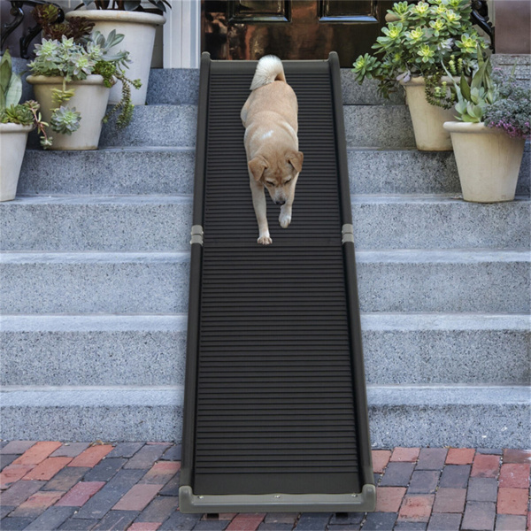 63" Pet Ramp，Upgrade Folding Pet Ramp Portable Dog Ramp with Steel Frame