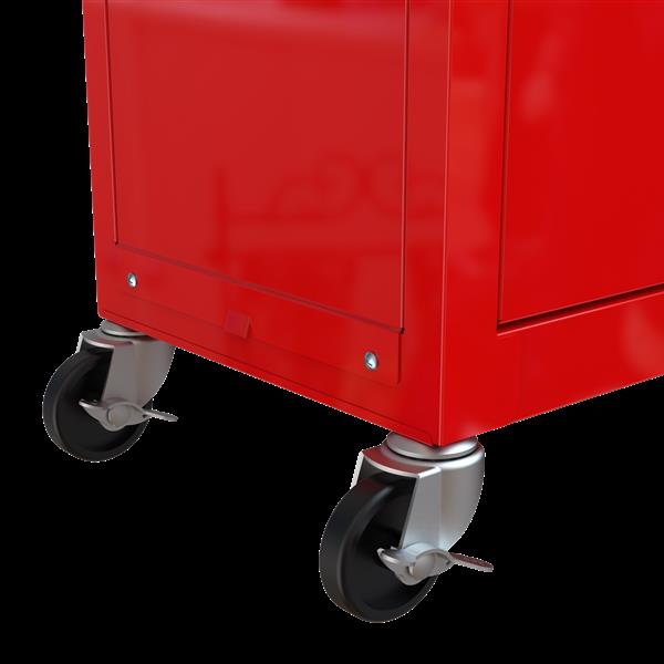 High Capacity Rolling Tool Chest with Wheels and Drawers, 8-Drawer Tool Storage Cabinet--RED