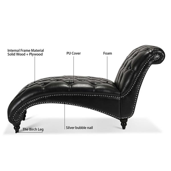 Tufted  Armless Chaise Lounge