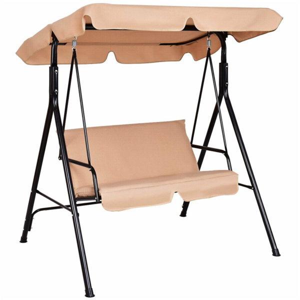 2-Seat Patio Swing Chair with awning