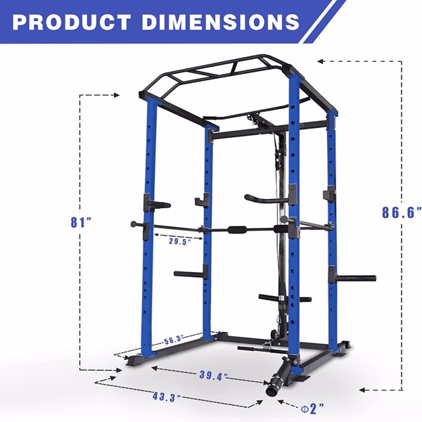 Home Gym sets Multi-functional Power Cage,Home Adjustable Pullup Squat Rack 1000Lbs Capacity Comprehensive Fitness Barbell Rack 4 sets Gym accessories