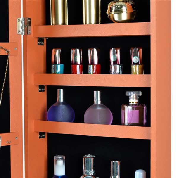 Fashion Simple Jewelry Storage Mirror Cabinet With LED Lights Can Be Hung On The Door Or Wall