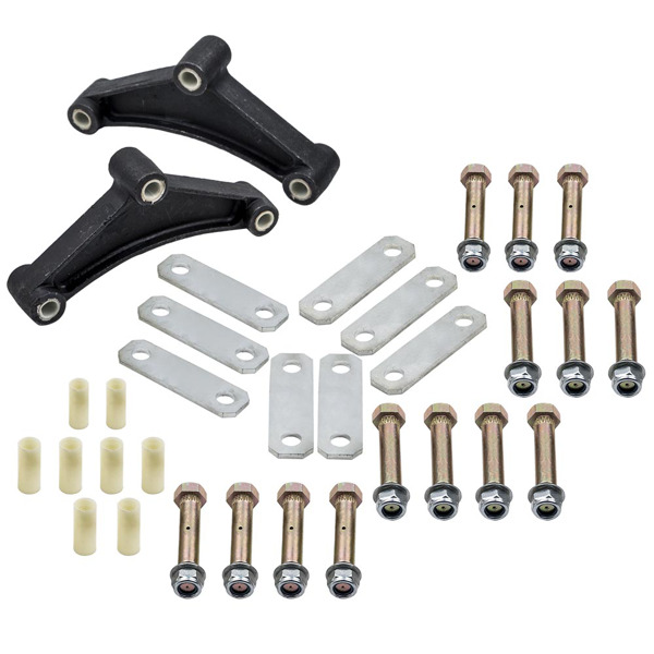 Tandem Axle Trailer Spring Suspension Rebuild Kit Wet Bolt 3" Shackle 7K-14K