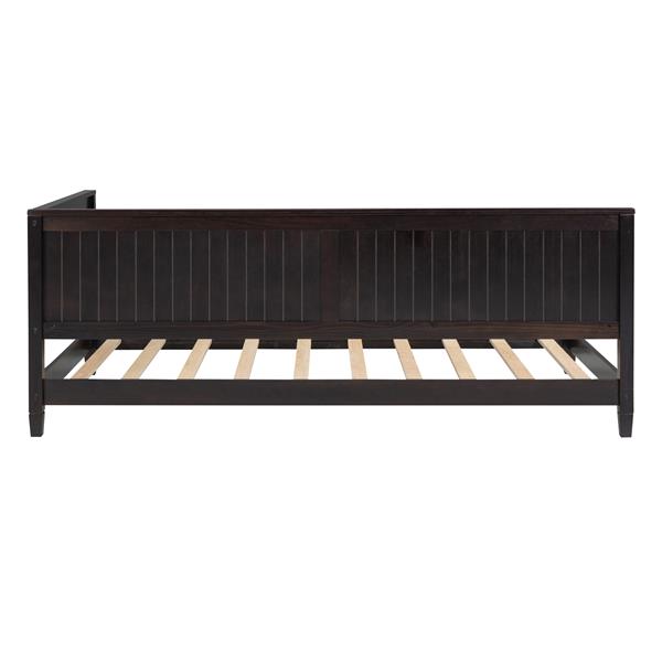 Twin Size Wood Daybed/Sofa Bed, Espresso