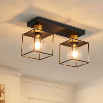 Kimbler 2-Semi Flush Mount Kitchen Pendent Light[No Bulb][Unable to ship on weekends, please place orders with caution]