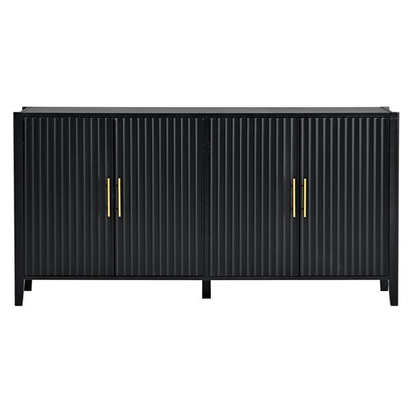 Accent Storage Cabinet Sideboard Wooden Cabinet with Metal Handles for Hallway, Entryway, Living Room