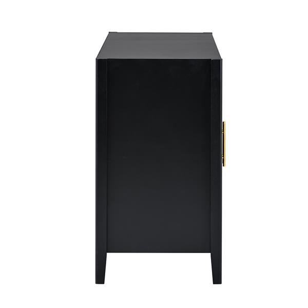 Accent Storage Cabinet Sideboard Wooden Cabinet with Metal Handles for Hallway, Entryway, Living Room