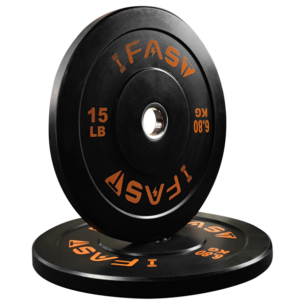 Weight Plates, Rubber Bumper Plates, 2 Inch Steel Insert 15lb Bundle Options Available for Home Gym Strength Training, Weightlifting, Weight Bench Press and Workout