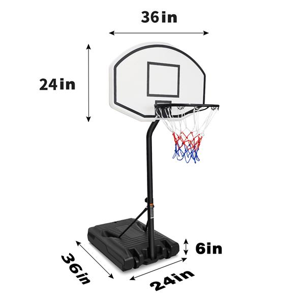 Portable Poolside Basketball Hoop Swimming Pool 3.1ft to 4.7ft Height-Adjustable Basketball System Goal Stand for Kids