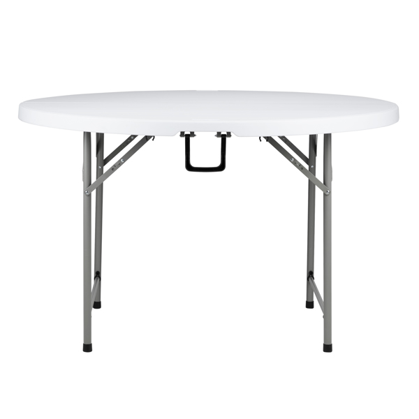 48inch Round Folding Table Outdoor Folding Utility Table White