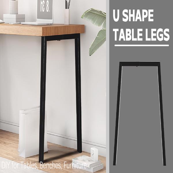 28''H Table legs, Modern Office Desk Legs, Heavy Duty Iron and Industrial Design, DIY Metal Furniture Legs for Coffee Dinning Table, Bench Stool, Cabinet, Sofa, Chair (Dismount 28”H x 24”W, 2PCS)