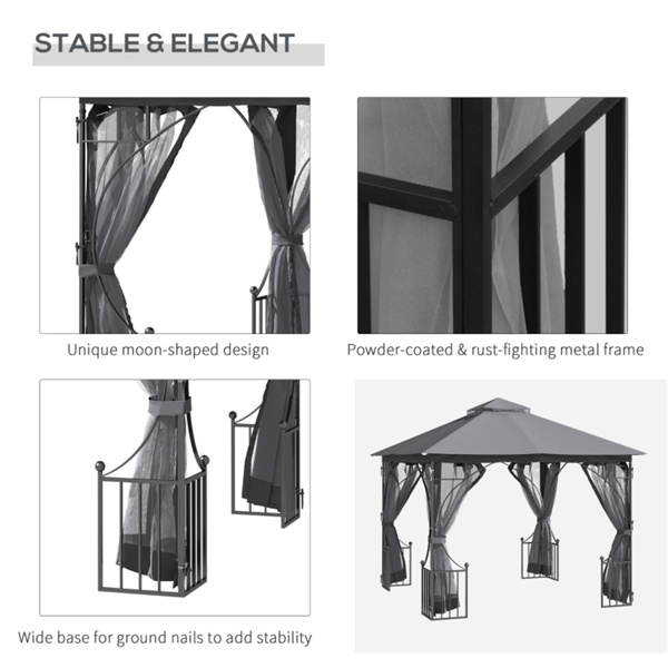 Patio Gazebo -Dark Gray