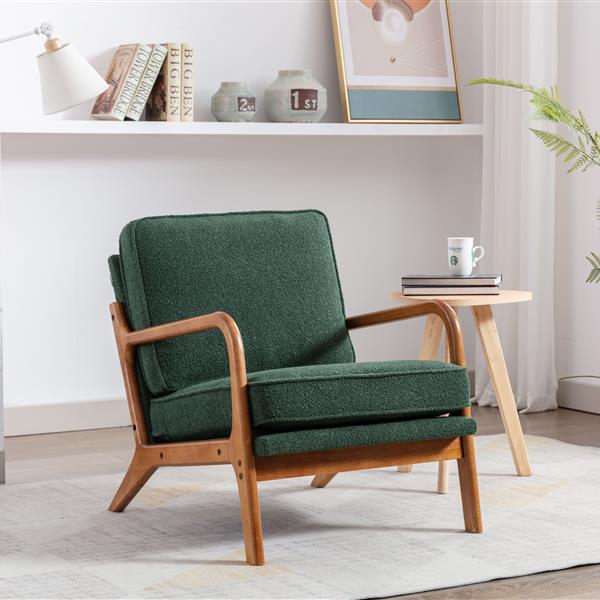 Wood Frame Armchair,  Modern Accent Chair Lounge Chair for Living Room