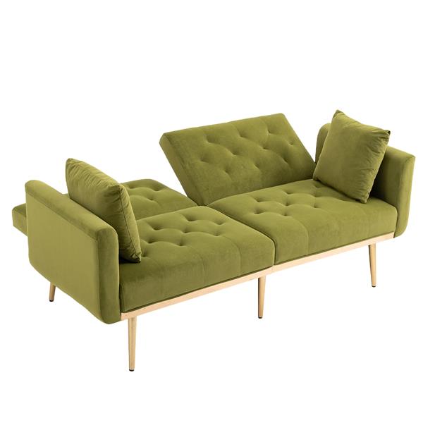 Velvet  Sofa , Accent sofa .loveseat sofa with metal  feet