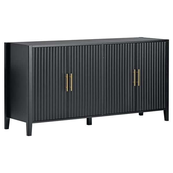 Accent Storage Cabinet Sideboard Wooden Cabinet with Metal Handles for Hallway, Entryway, Living Room