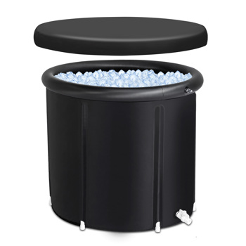 Ice Bath Tub for Athletes with Cover, 105 Gallons Cold Plunge Tub for Recovery, Multiple Layered Portable Ice Bath Plunge Pool, Black