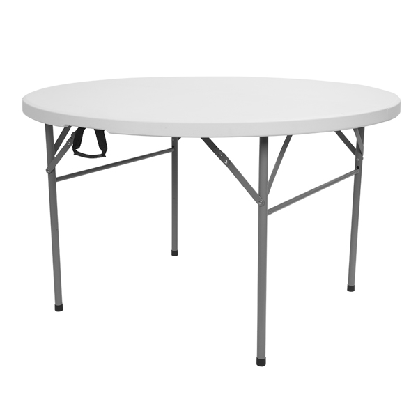 48inch Round Folding Table Outdoor Folding Utility Table White