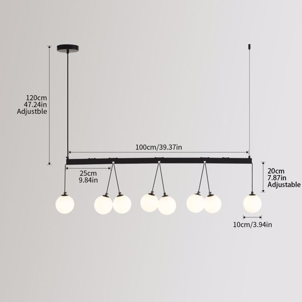 Broghan 8 - Light Sphere Globe Chandelier Kitchen Pendent Light[No Bulb][Unable to ship on weekends, please place orders with caution]