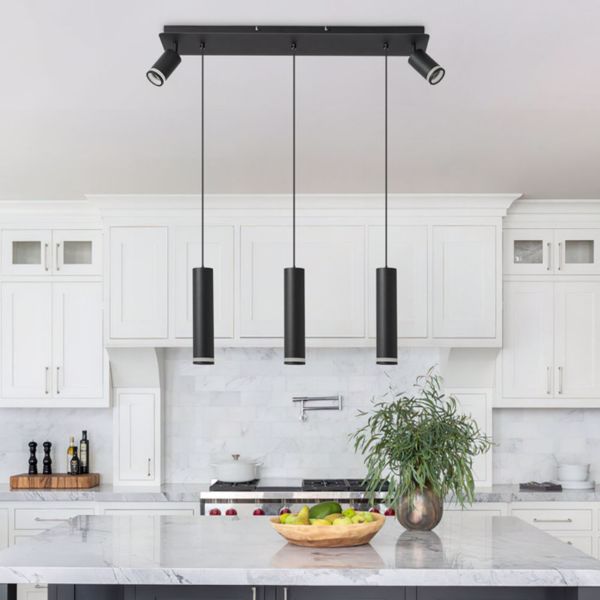 Angelina 5 - Light Cylinder Kitchen Island Pendant[No Bulb][Unable to ship on weekends, please place orders with caution]