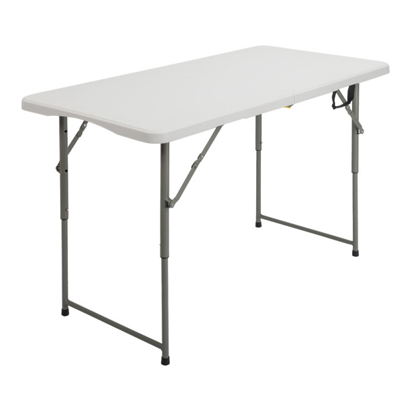 4ft Foldable Lift Patio Plastic Table White