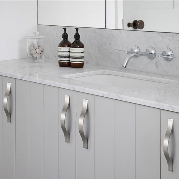 Modern Stainless Steel Kitchen Cabinet Handles Drawer Pulls Brushed Nickel