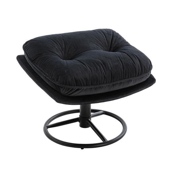 TV Chair  Living room Chair  with Ottoman-BLACK