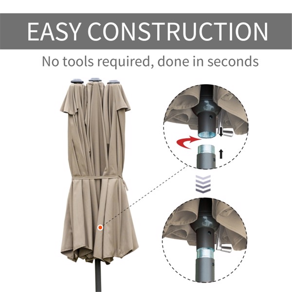 Outdoor beach umbrella/Double-Sided Market Umbrella  ( Amazon Shipping)（Prohibited by WalMart）