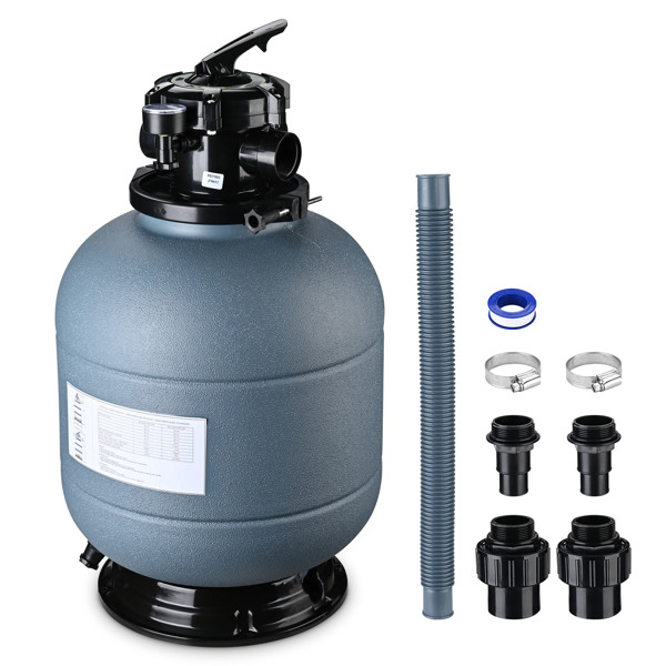 12in Sand Filter Pump for Above Ground Pool Filter features design flow rate up to 35.2 GPM and max,Enhanced Circulation for Crystal-Clear Pool (No shipments on weekends)