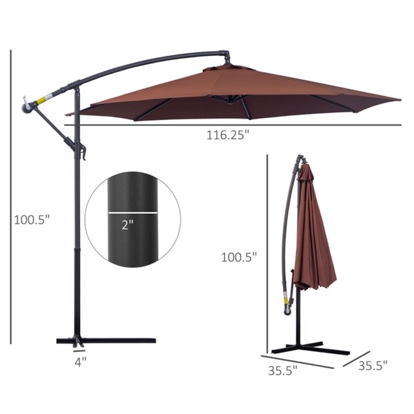 Outdoor beach umbrella/Patio Offset Umbrella  ( Amazon Shipping)（Prohibited by WalMart）