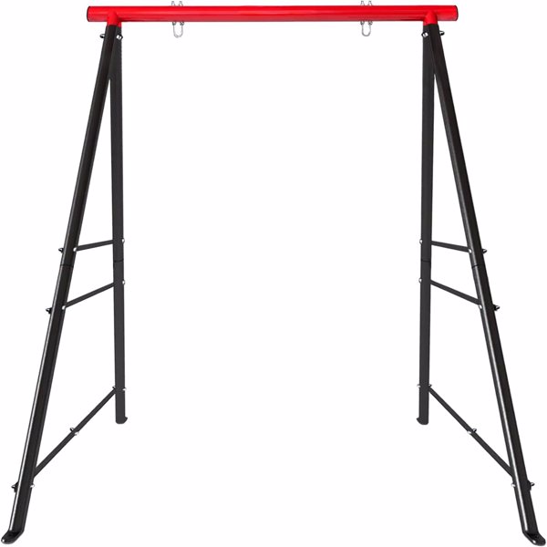 Porch Swing Frame, 550lbs Weight Capacity Swing Stand, Heavy Duty A-Frame Swing, Swing Stand Frame for Yoga Hammock Saucer Baby Porch Swing (Red, Swing NOT Included)