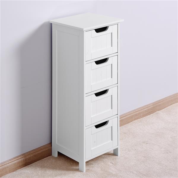 White Bathroom Storage Cabinet,  Cabinet with Drawers