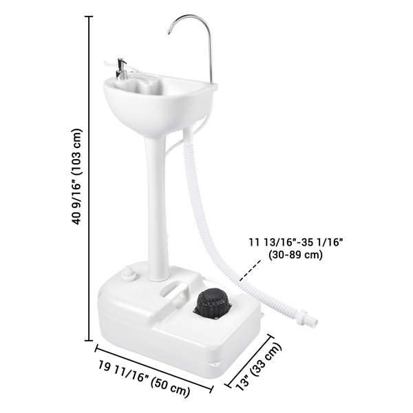  Portable Camping Sink w/Towel Holder & Soap Dispenser - Hand Wash Basin Stand  - For Outdoor Events, Gatherings, Worksite & Camping（No shipments on weekends）