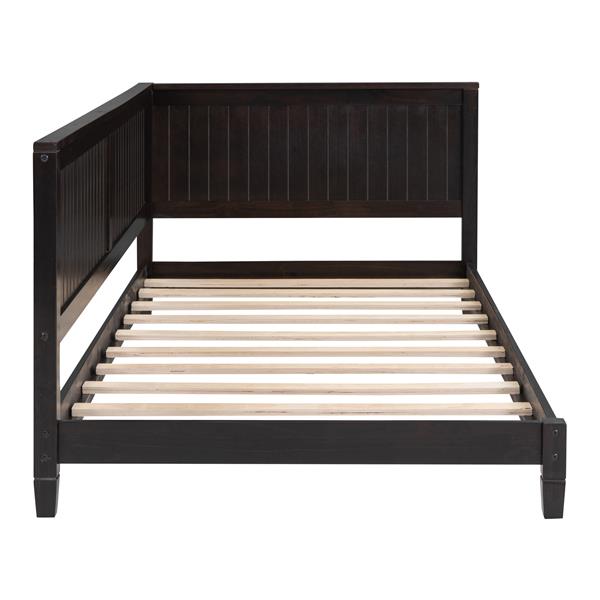 Twin Size Wood Daybed/Sofa Bed, Espresso