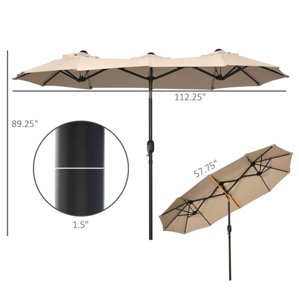 Outdoor beach umbrella /Double-sided Umbrella  ( Amazon Shipping)（Prohibited by WalMart）