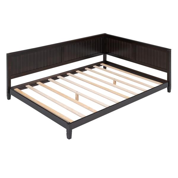 Full Size Wood Daybed/Sofa Bed, Espresso