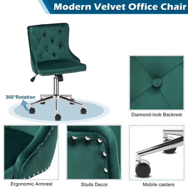 Back pull point velvet emerald indoor leisure chair simple Nordic style