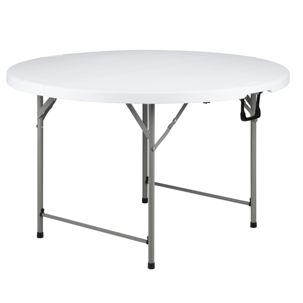 48inch Round Folding Table Outdoor Folding Utility Table White