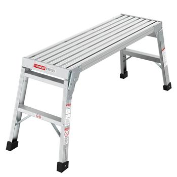Work Platform Aluminum Step Ladder Drywall Safe ANSI Approved of Capacity 225 LBS Medium Duty Portable Bench Folding Ladders Stool w/Non-Slip Matb