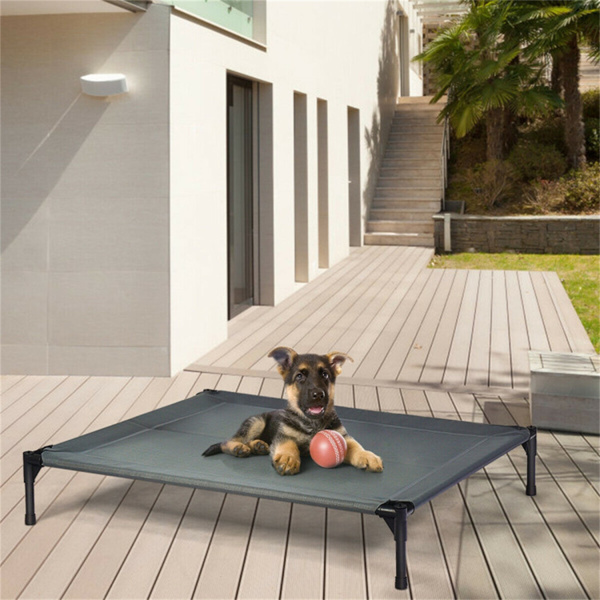  41.5" x 34.5"  Dog Cot with UV Protection Canopy Shade