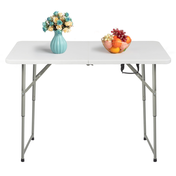 4ft Foldable Lift Patio Plastic Table White