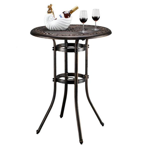 32*32*41" Outdoor Cast Aluminum Round Dining Table